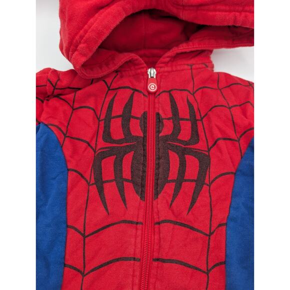 Cubcoats Toddler Unisex Marvels Spider Man 2-in-1 Stuffed Animal Hoodie Red 3T - Picture 7 of 9